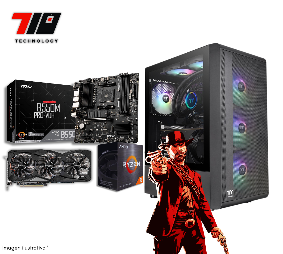 Pc Gamer Ryzen 7 5700 + Rx 6700 Xt 12gb + 32gb Ram