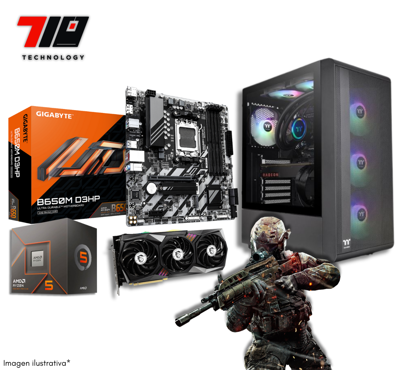 Pc Gamer Am5 Ryzen 5 8400f + Rtx 3070 8g + 32gb Ram