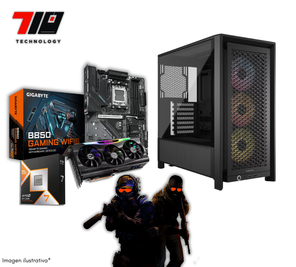 Pc Gamer Am5 Ryzen 7 7800x3d + Rtx 3090 24gb + 32gb Ram