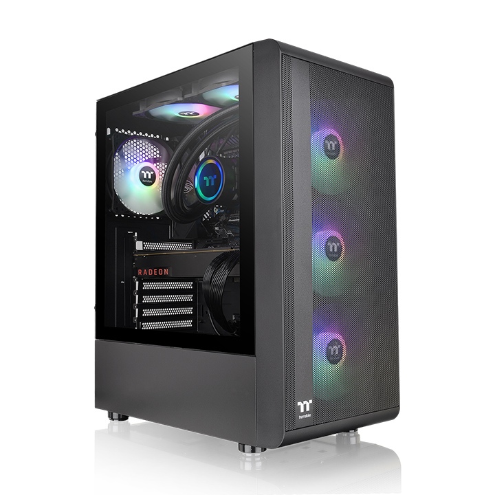 Gabinete Thermaltake S200 Mid-tower Tg Fan Argb X4 Black