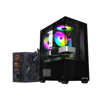 Gabinete Raptor Nova Prime C-fuente 650w 80+ Bronze