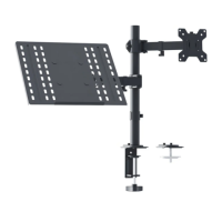 Soporte Articulado Naku Sm-c011nbh De Mesa Para Notebook Y Monitor De 13” A 32”