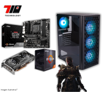 Pc Gamer Ryzen 5 5500 + Rx 6600 Xt 8gb + 16gb Ram