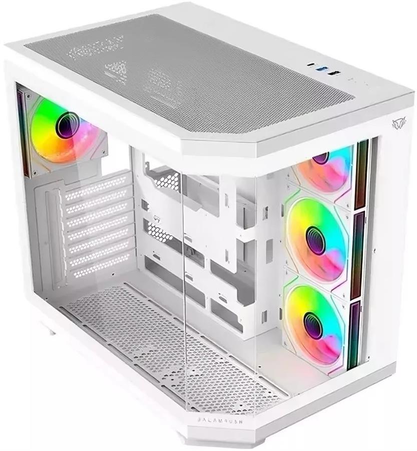 Gabinete Gamer Solarmax Cm-w950 Frente Y Lateral De Vidrio Templado Con 4 Coolers Argb
