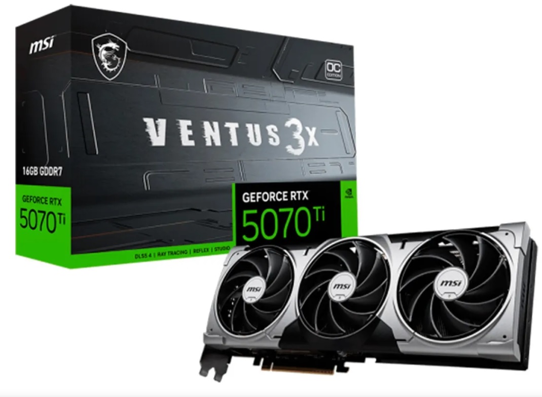 NVIDIA RTX 5070Ti 16GB Msi Ventus X3 OC
