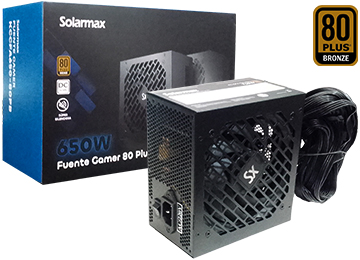 Fuente Certificada Solarmax 650W 80 Plus Bronze KCCFA650-80PB
