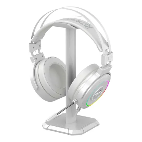 Auriculares Gamer Redragon Chroma Lamia 2 H320RGB lunar white con luz LED