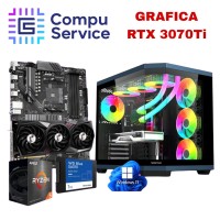 PC RYZEN 5 5600T + GRAFICA RTX 3070 Ti + 32GB RAM + SSD 1TB + GABINETE GAMER CON LUCES