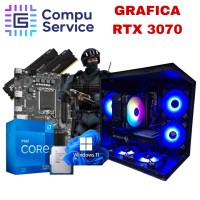 PC INTEL-CORE I7 12700KF + GRAFICA RTX 3070 + 32GB RAM RGB + SSD 1TB + GABINETE GAMER CON LUCES