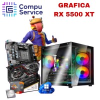 PC RYZEN 5 4500 + GRAFICA RX 5500 XT + 16GB RAM + SSD 1TB + GABINETE ZEUS 5 COOLERS RGB