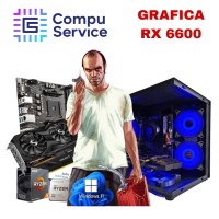 PC RYZEN 5 5500 + GRAFICA RX 6600 + 16GB RAM + SSD 1TB + GABINETE ZEUS 5 COOLERS RGB