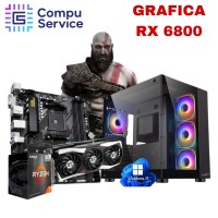 PC RYZEN 7 5700X + GRAFICA RX 6800 + 32GB RAM + SSD 1TB + GABINETE SENTEY A30 CON 4 COOLERS RGB