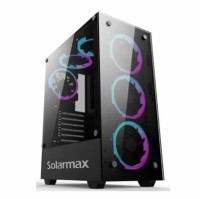 GABINETE SOLARMAX C/6 COOLER RGB BLACK CM-5901