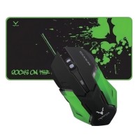 Combo Gamer Mouse Usb Wesdar 2400 Dpi + Pad Negro