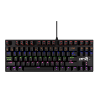 Teclado Mecánico Raptor Fireclaw M87 Tkl Red Outemu Rgb