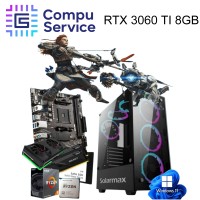 PC RYZEN 5 5500 + GRAFICA RTX 3060 TI + 16GB RAM + SSD 1TB + GABINETE GAMER CON LUCES
