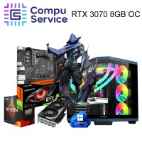 PC RYZEN 5 5500 + GRAFICA RTX 3070 + 32GB RAM + SSD 1TB + GABINETE GAMER CON LUCES