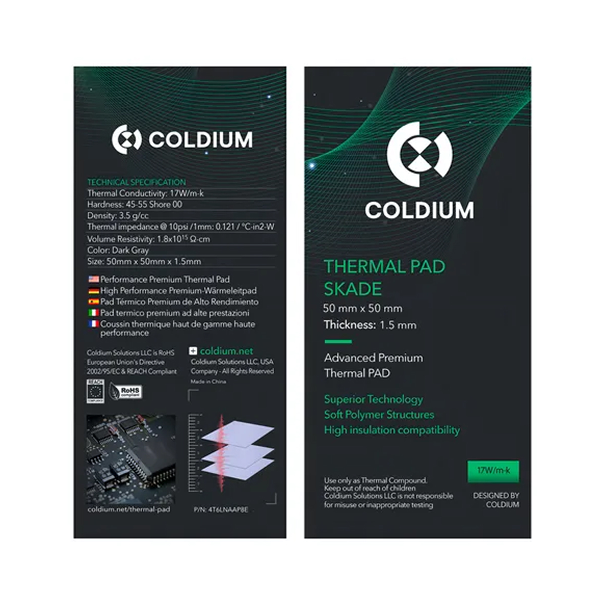 PAD TERMICO COLDIUM SKADE 50X50X1.5MM