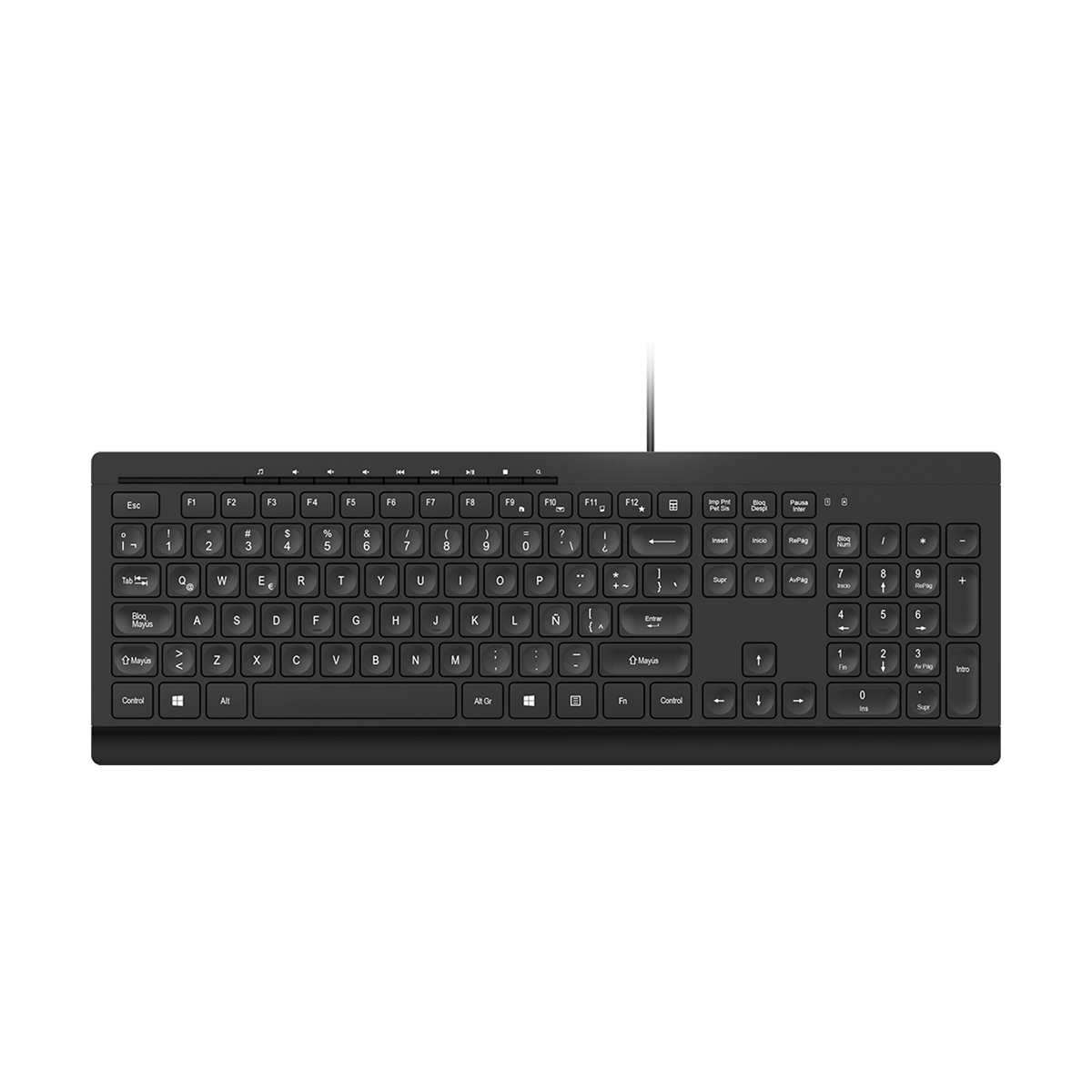 TECLADO MULTIMEDIA KLIPXTREME COMPASS KKM-252S
