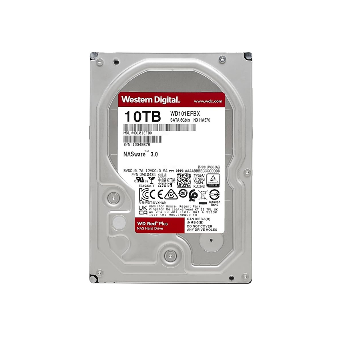 DISCO HDD 10TB WESTERN DIGITAL RED PLUS SATA 6GB/S NX HA570