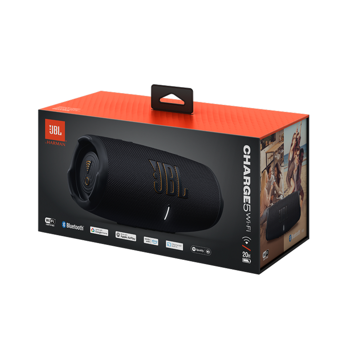 PARLANTE BLUETOOTH JBL CHARGE 5 WI-FI NEGRO