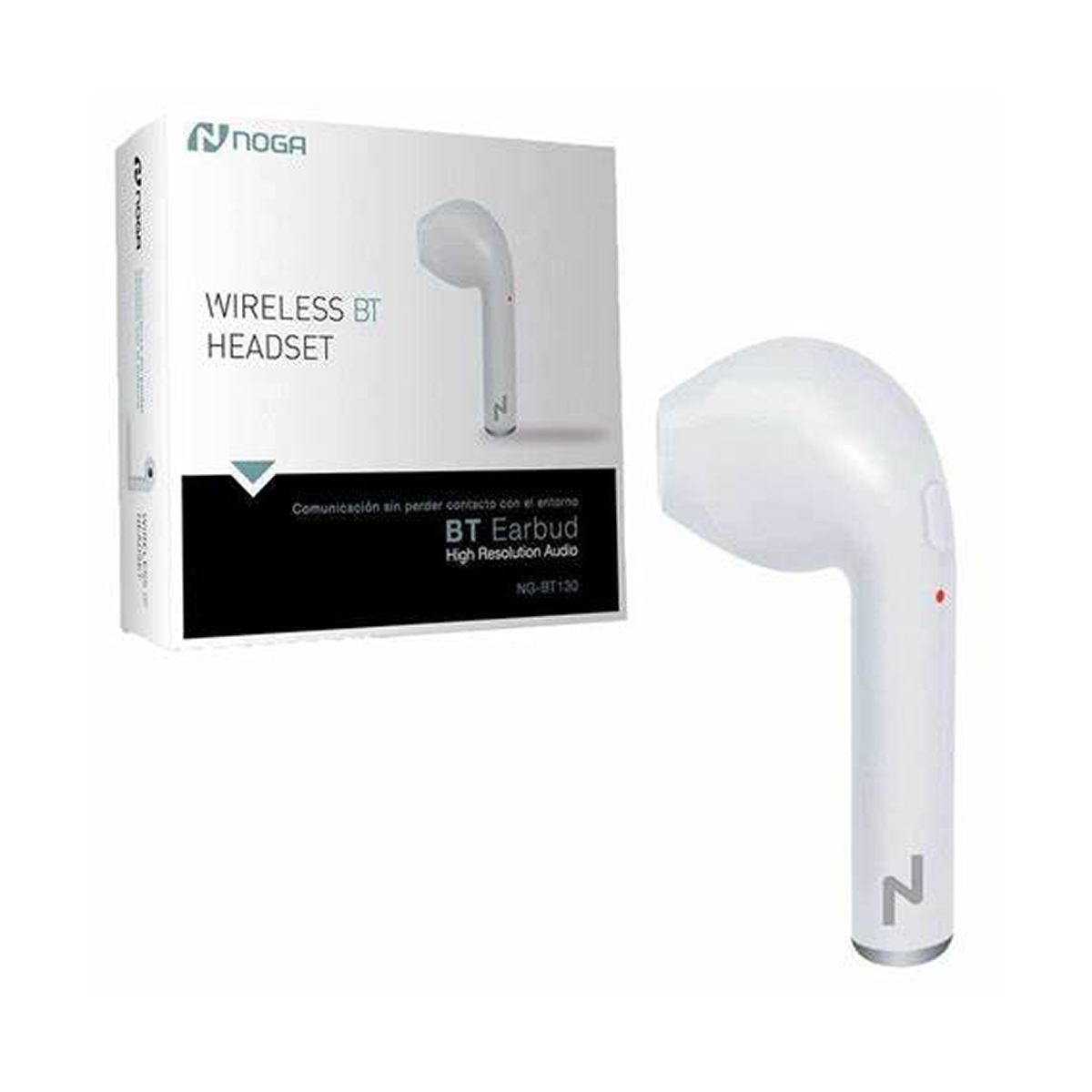 AURICULARES IN EAR NOGA NG-BT130 BLANCO