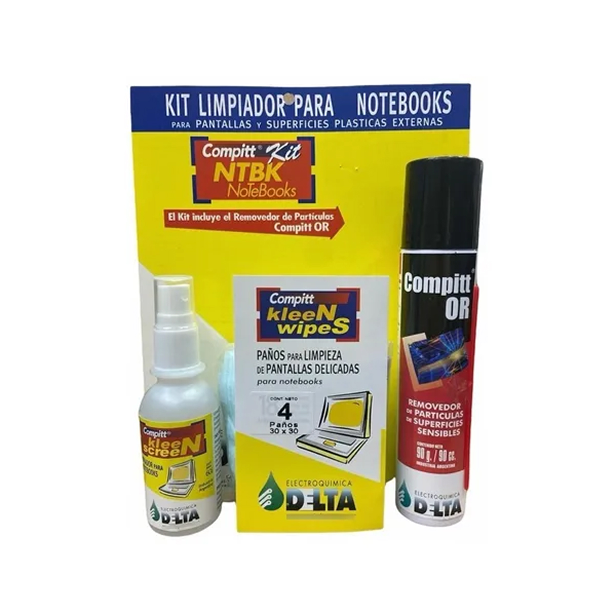 KIT LIMPIADOR PARA NOTEBOOKS DELTA COMPITT KIT