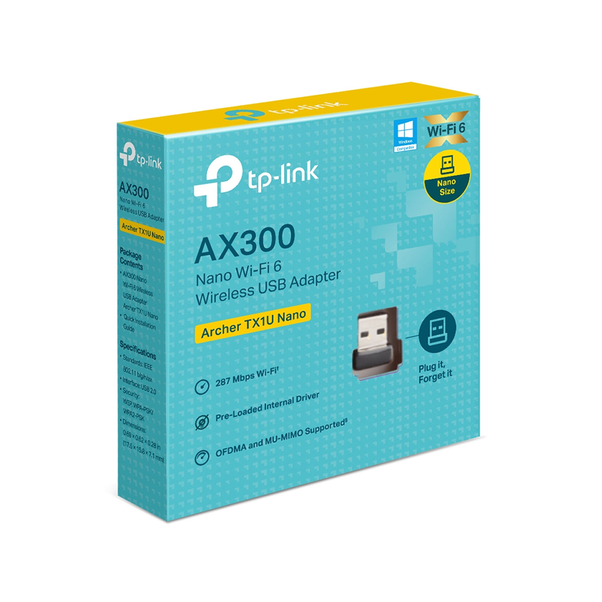 ADAPTADOR DE RED USB TP-LINK ARCHER TX1U NANO AX300