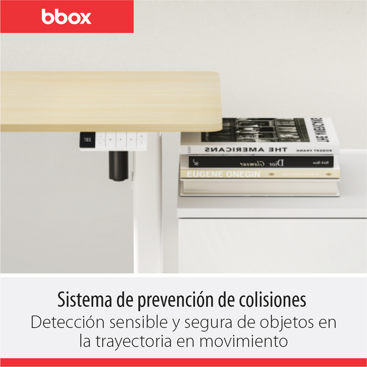 ESCRITORIO MOTORIZADO DE MADERA 3 PREAJUSTES BBOX BBX00016