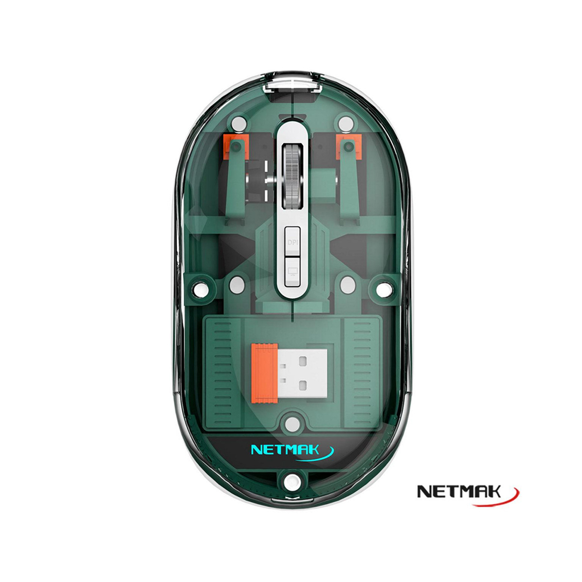 MOUSE INALAMBRICO OPTICO NETMAK NM-M670-G VERDE