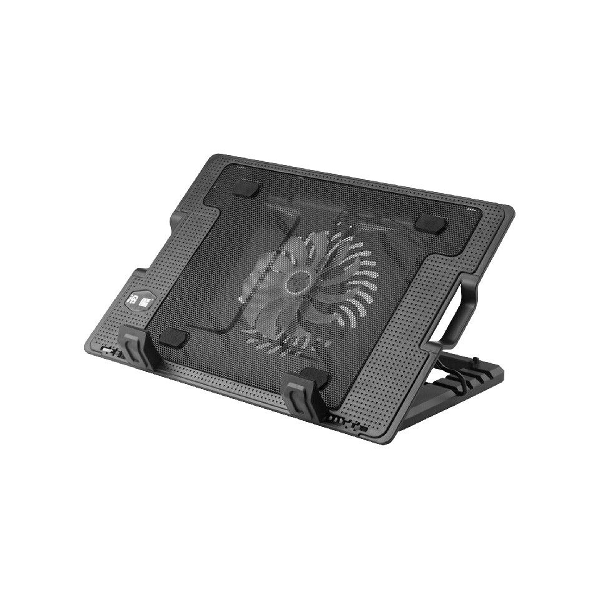 SOPORTE CON COOLER LED PARA NOTEBOOK REGULABLE ONLY