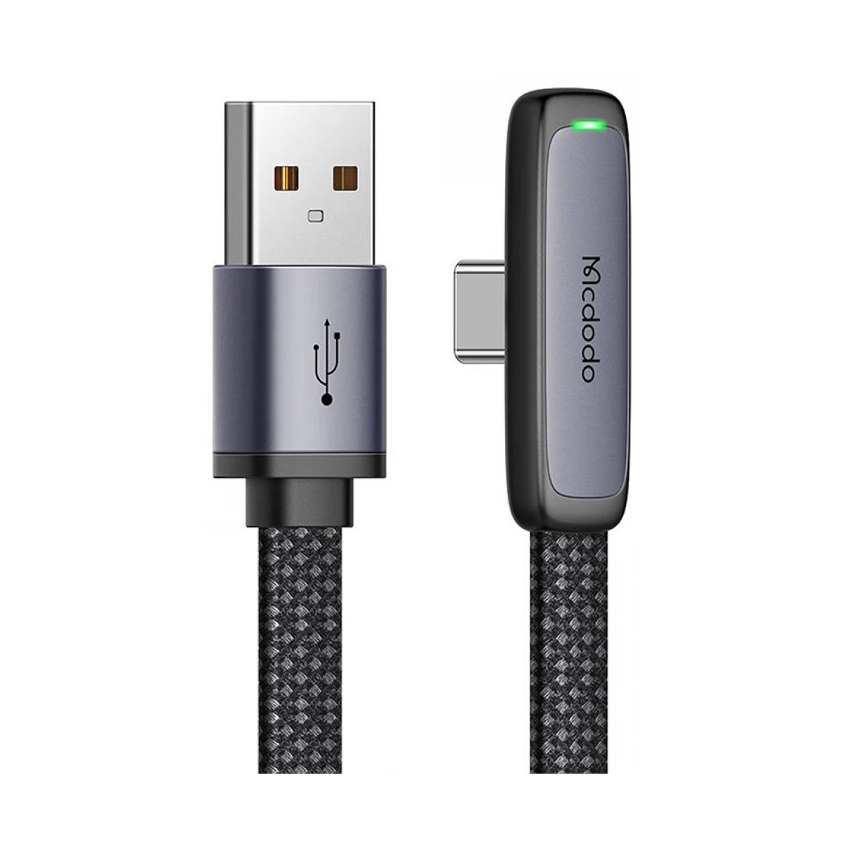 CABLE TIPO C A USB-A 90 GRADOS MALLADO MCDODO CA-334 NEGRO