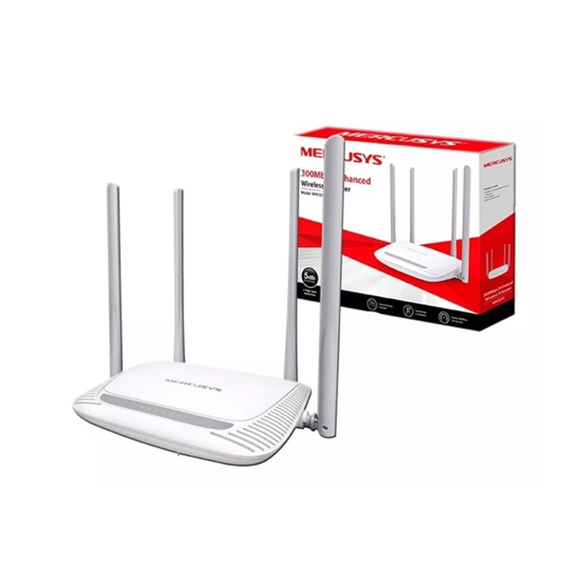 ROUTER INALAMBRICO 300MBPS MW325R MERCUSYS 4 ANTENAS