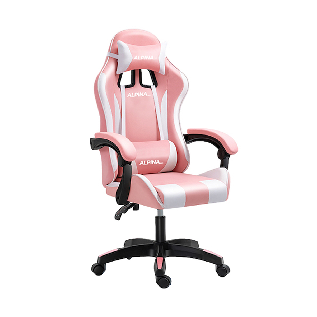 SILLA GAMER ALPINA ARG ROSADO Y BLANCO FT-088 150KG