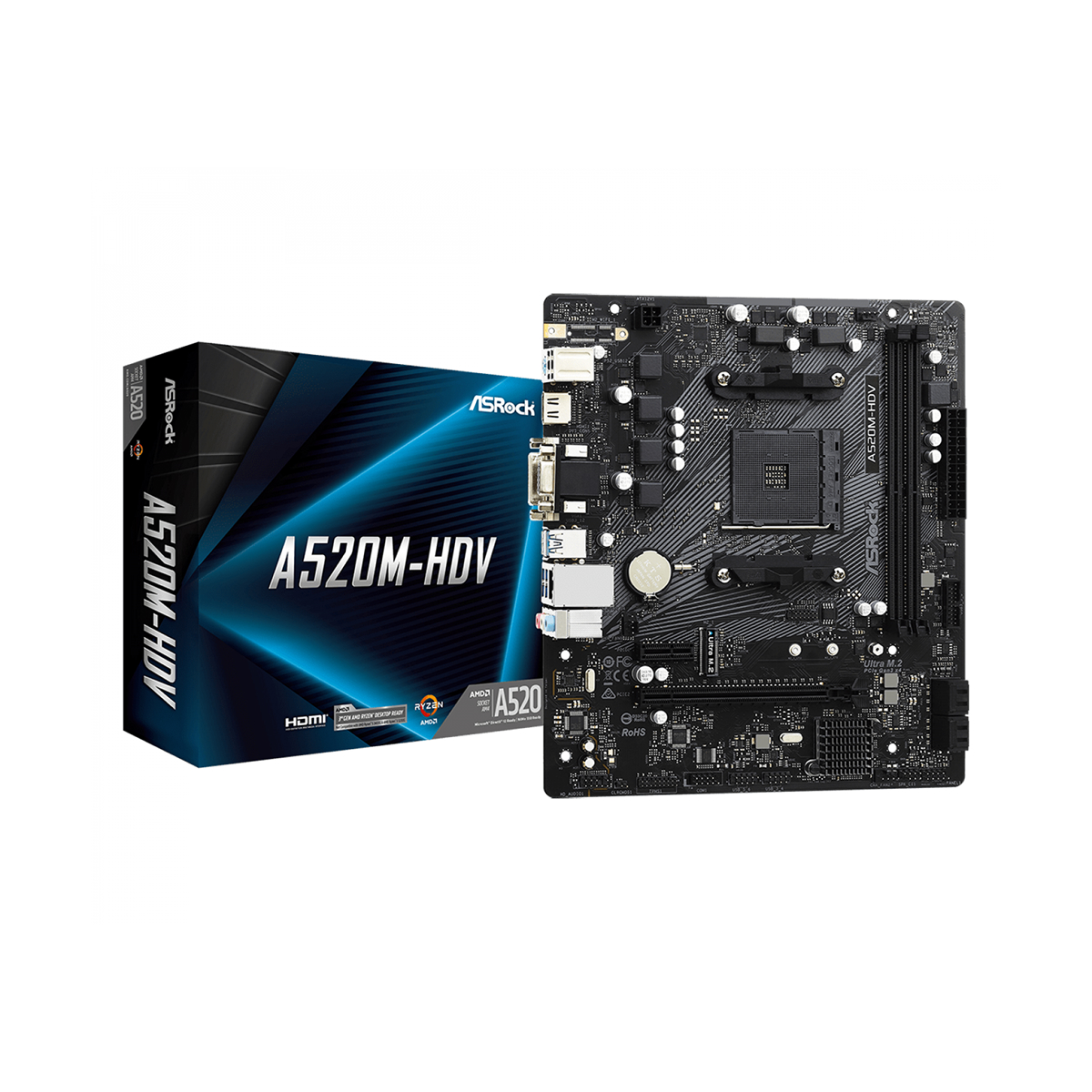 MOTHERBOARD ASROCK AM4 A520M-HDV
