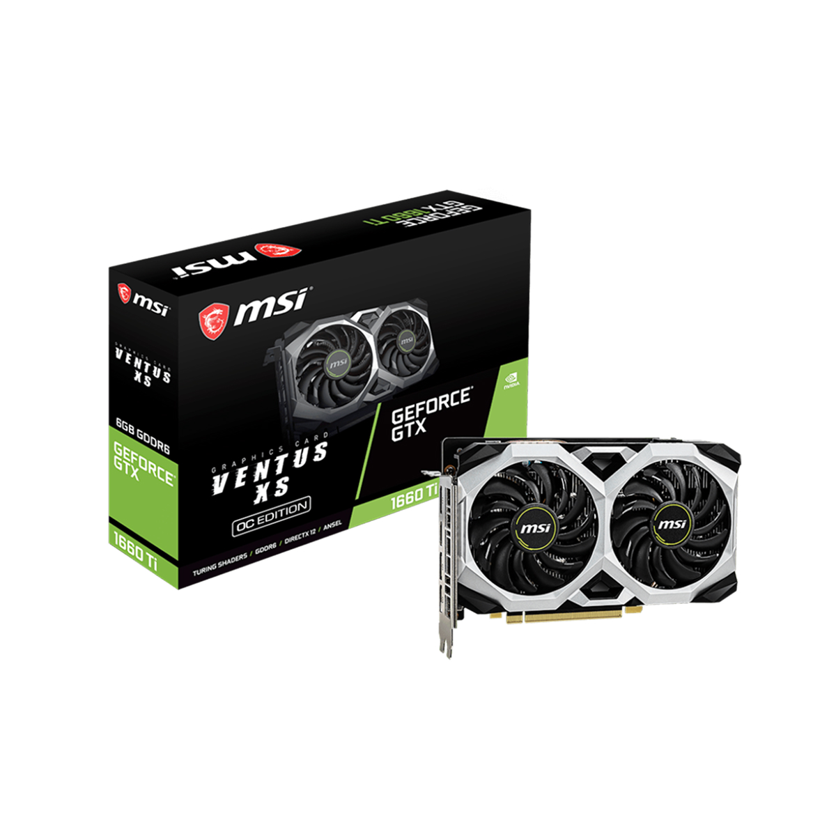 PLACA DE VIDEO MSI VENTUS XS GEFORCE GTX 1660 TI 6GB GDDR6