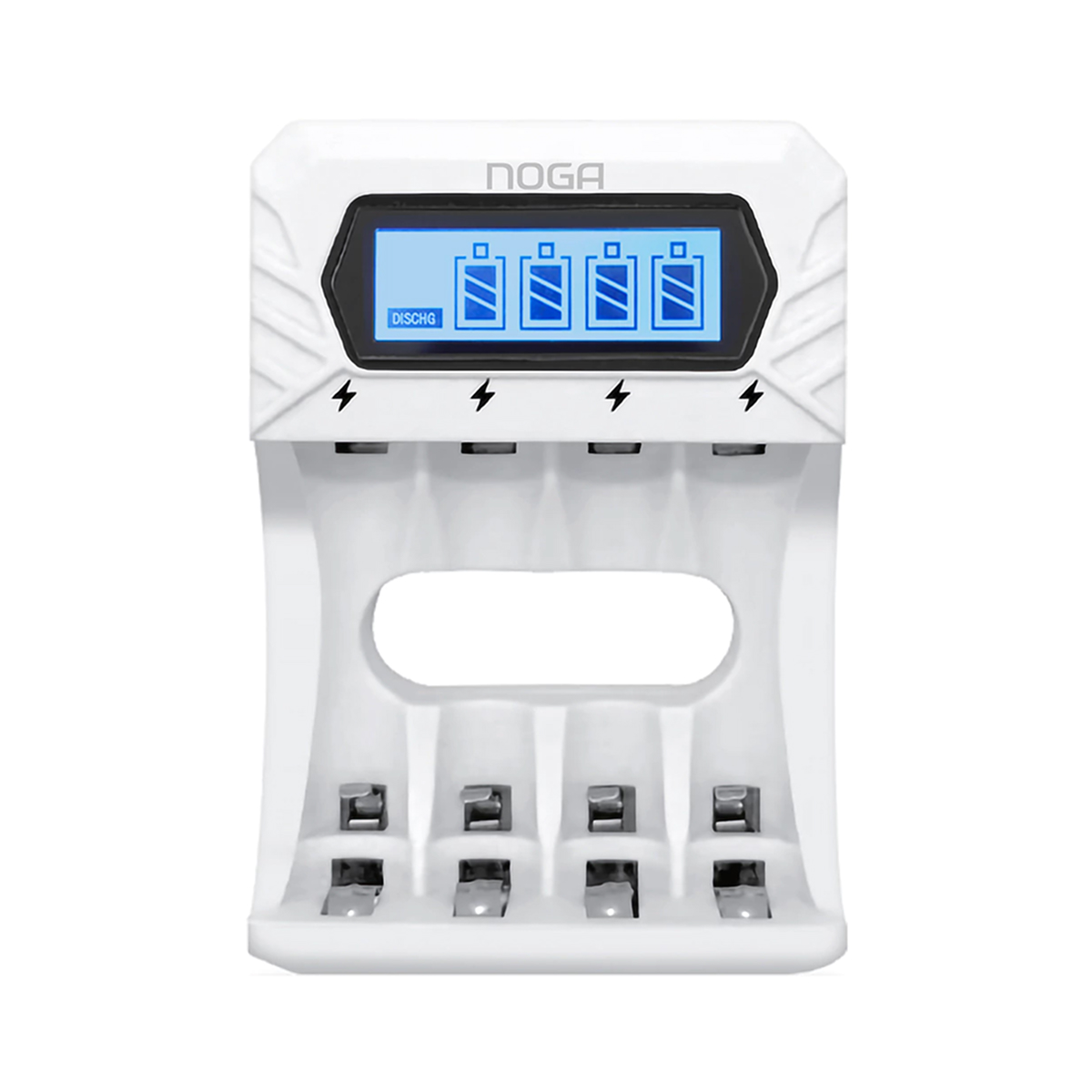 CARGADOR DE PILAS USB-C PARA 4 PILAS CON VISOR NOGA NG-600C