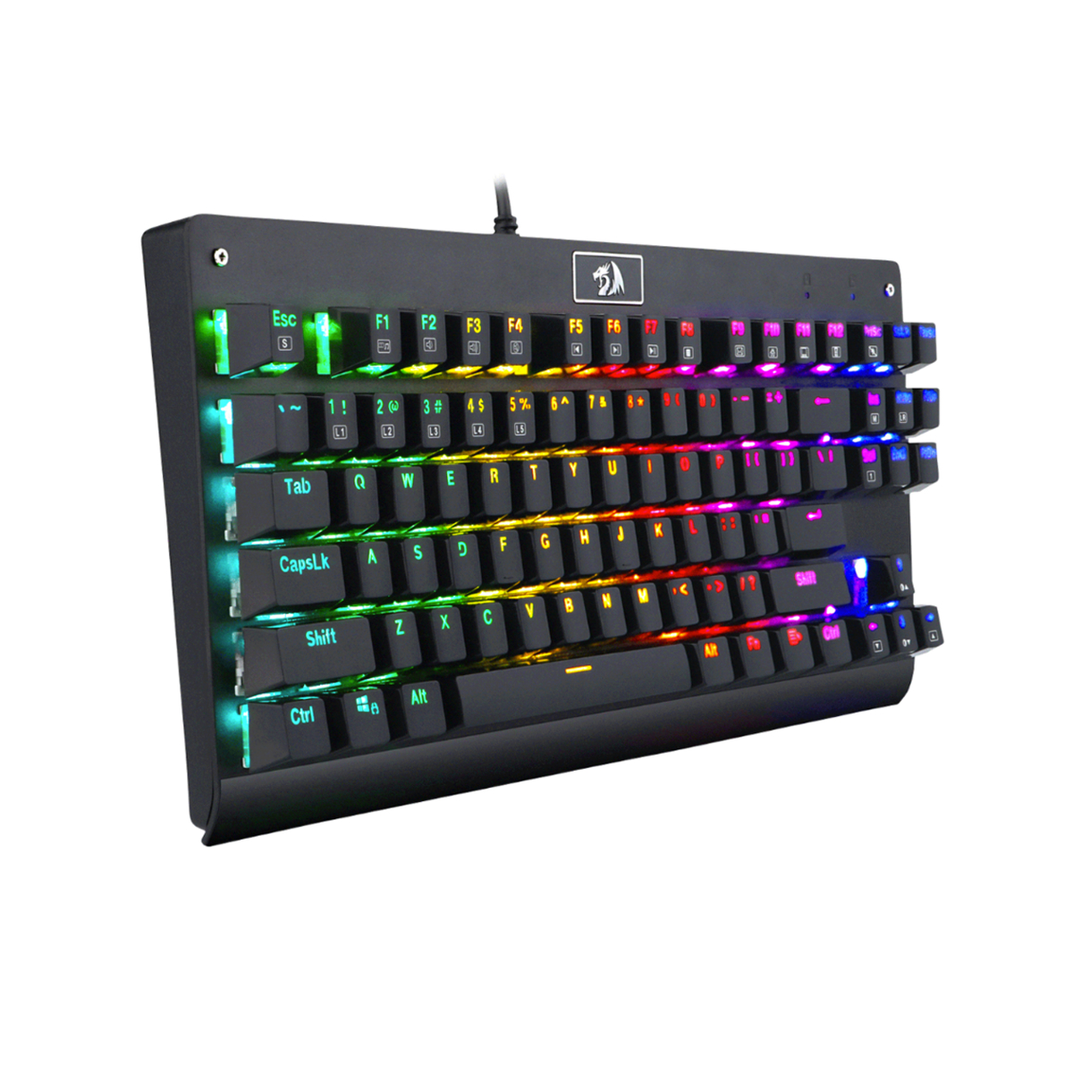 TECLADO REDRAGON DARK AVENGER BLACK RED SWITCH ESPAÑOL K568RGB-1