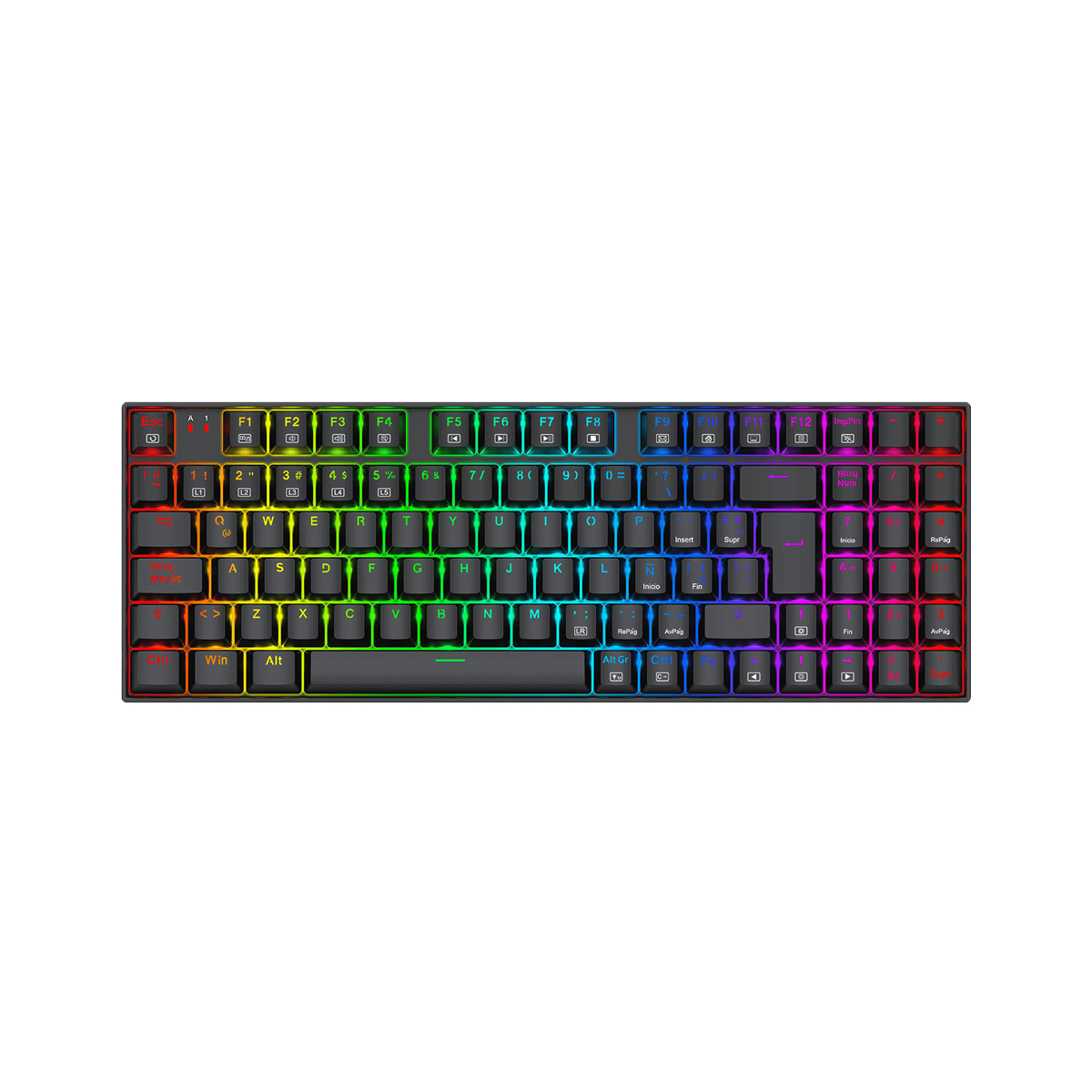 TECLADO GAMER RGB REDRAGON ZIGGS K669-RGB NEGRO