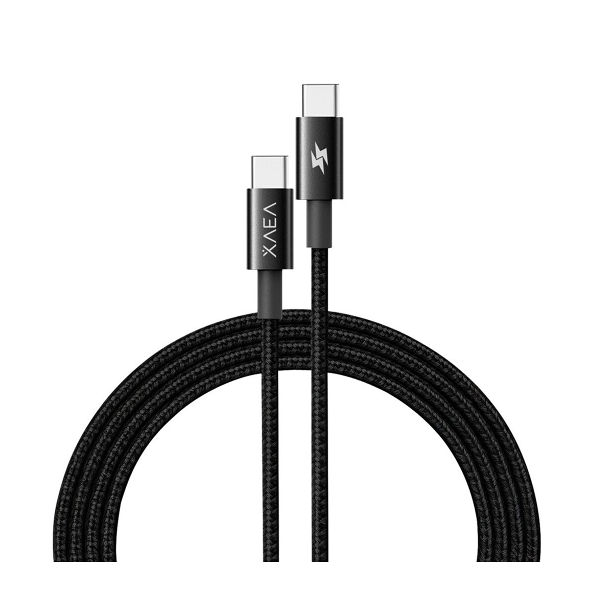 CABLE USB-C A USB-C MALLADO XAEA HERA NEGRO 1.5M