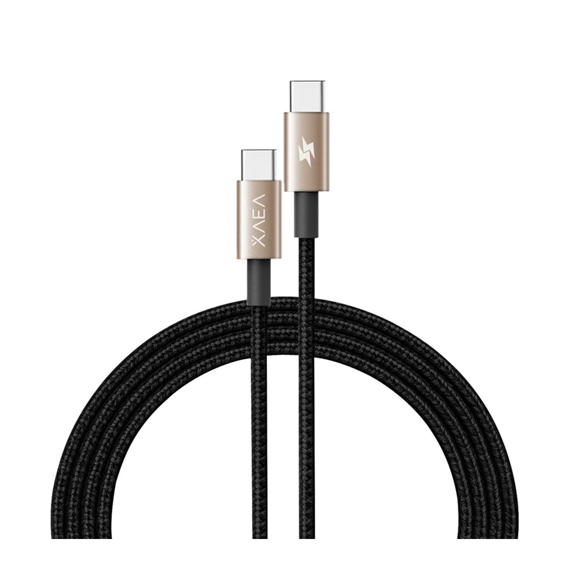 CABLE USB-C A USB-C MALLADO XAEA HERA DORADO 1.5M