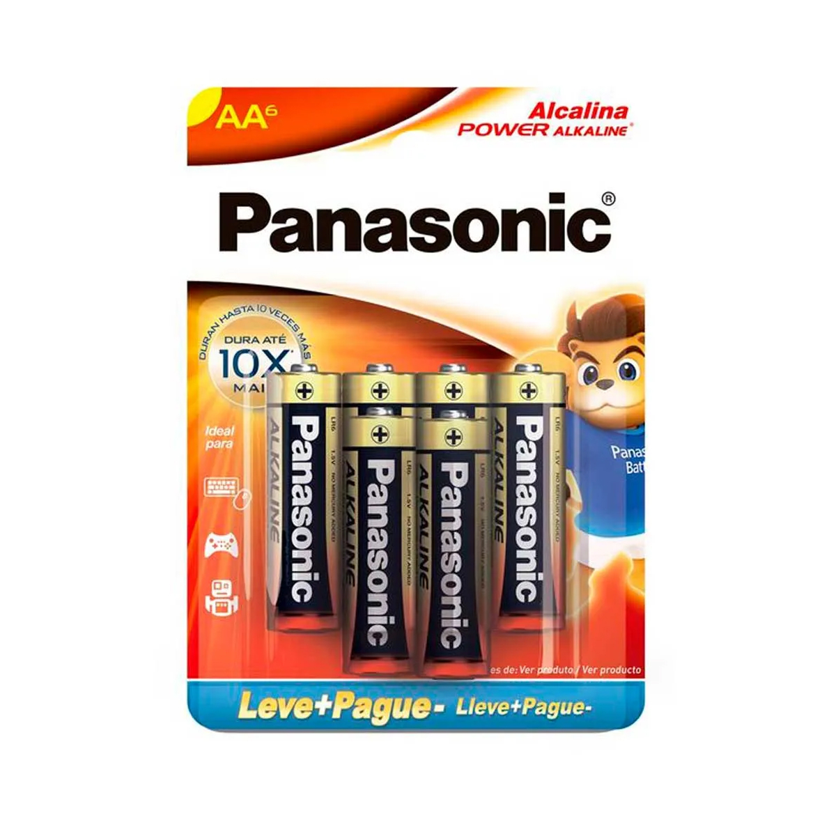 PILA AA ALCALINA PANASONIC PAQUETE X6 (POR BLISTER)