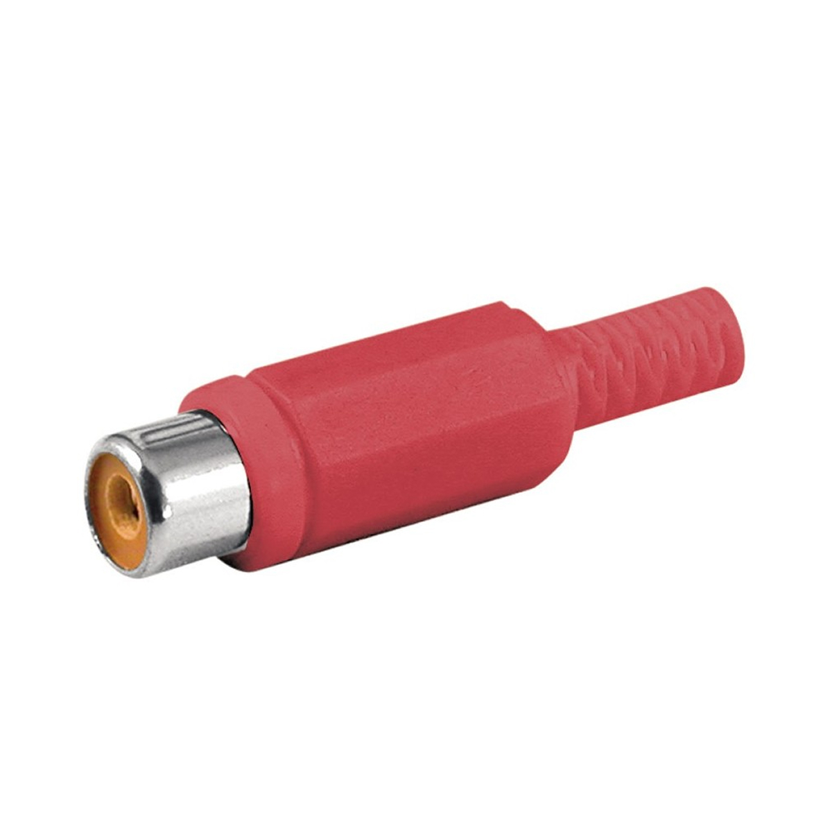 CONECTOR RCA HEMBRA PLASTICO COLOR ROJO