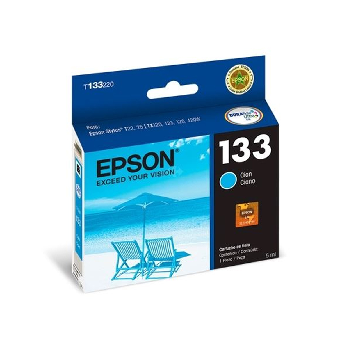 CARTUCHO DE TINTA EPSON ORIGINAL 133 CYAN