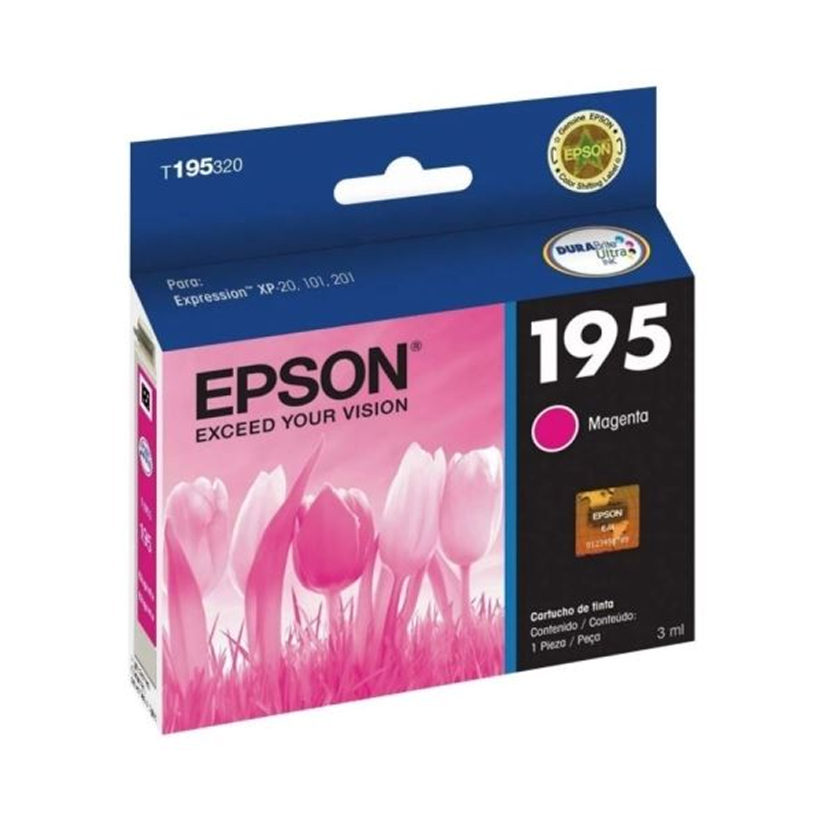 CARTUCHO DE TINTA EPSON ORIGINAL 195 MAGENTA
