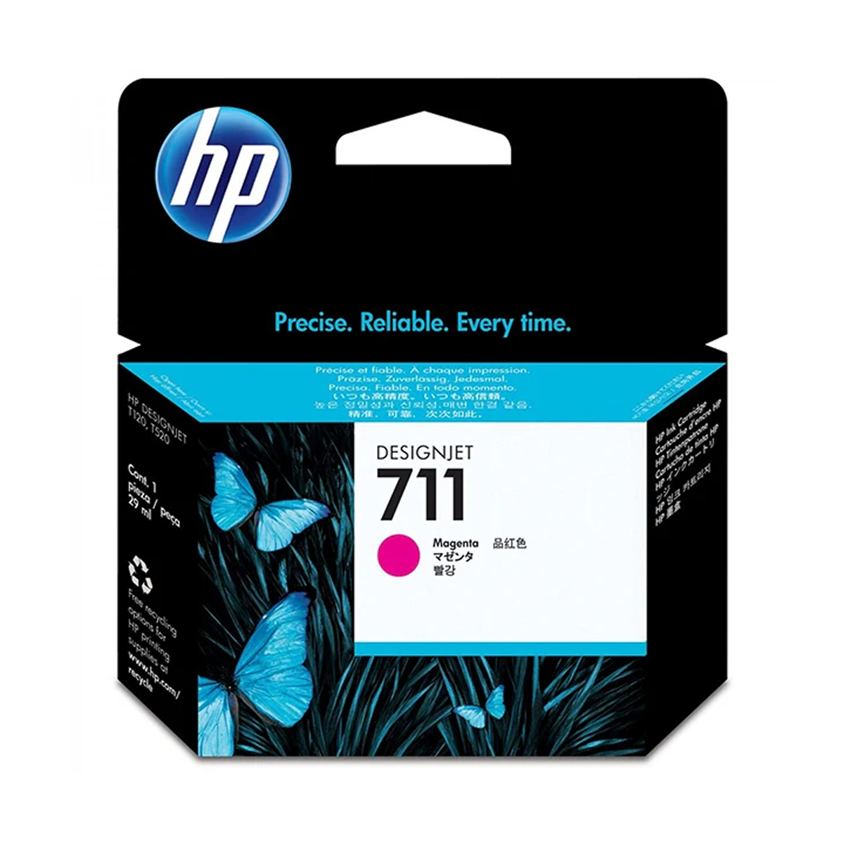 CARTUCHO DE TINTA HP ORIGINAL 711 MAGENTA