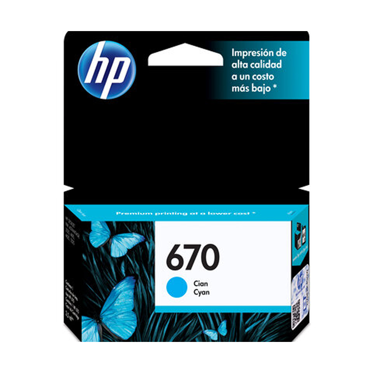 CARTUCHO DE TINTA HP ORIGINAL 670 CYAN