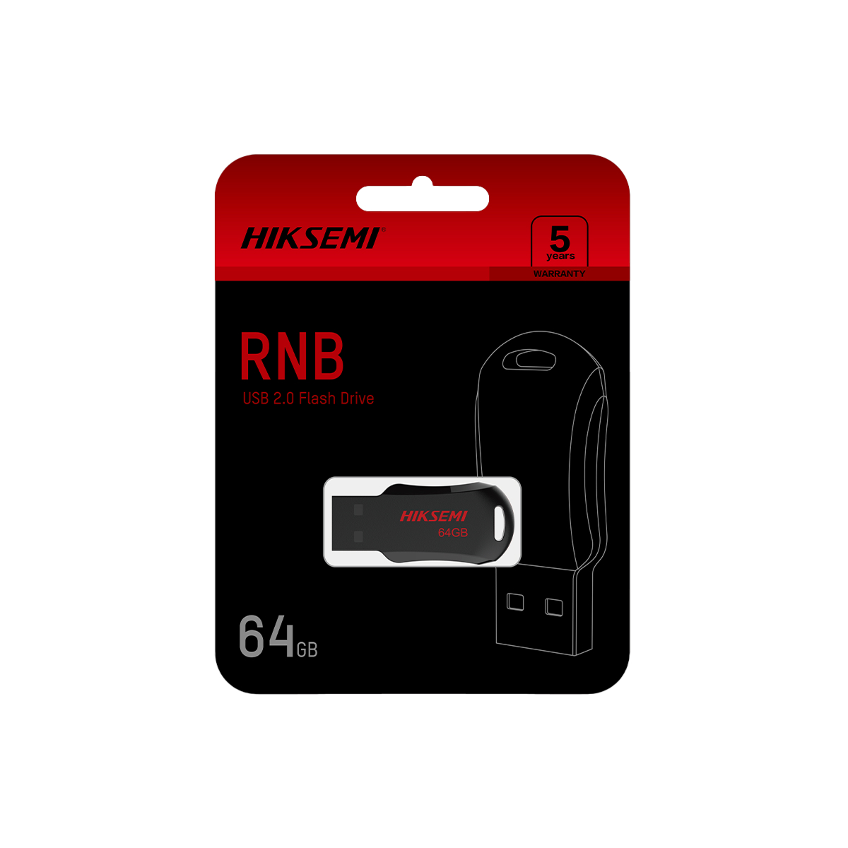 PENDRIVE 64GB HIKSEMI HS-USB-M200R-64GB RNB USB 2.0