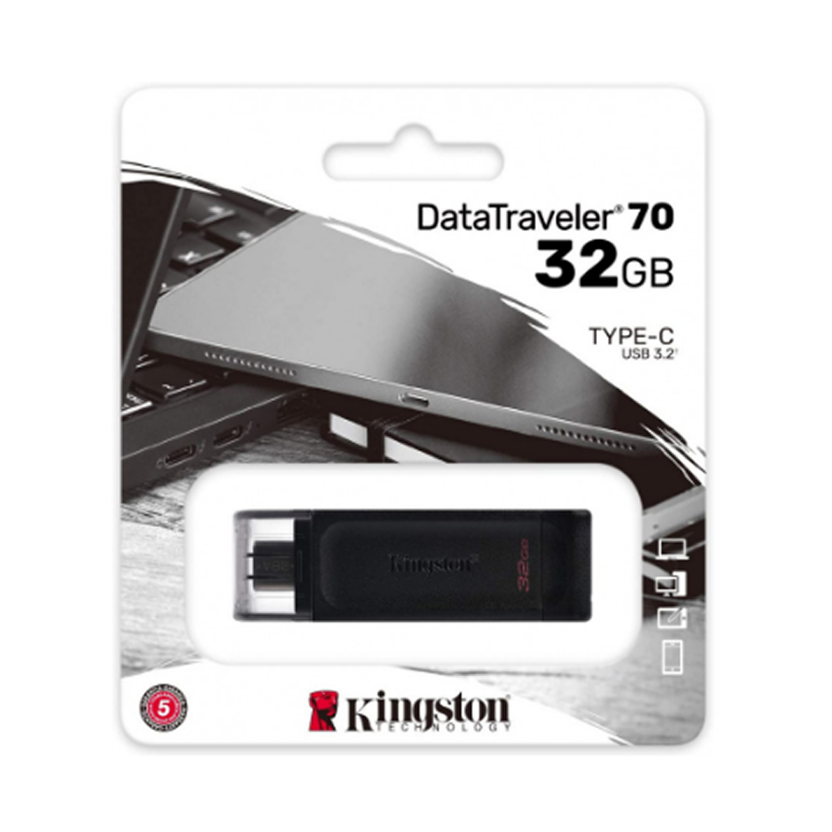 PENDRIVE 32GB KINGSTON DT70 USB TIPO C