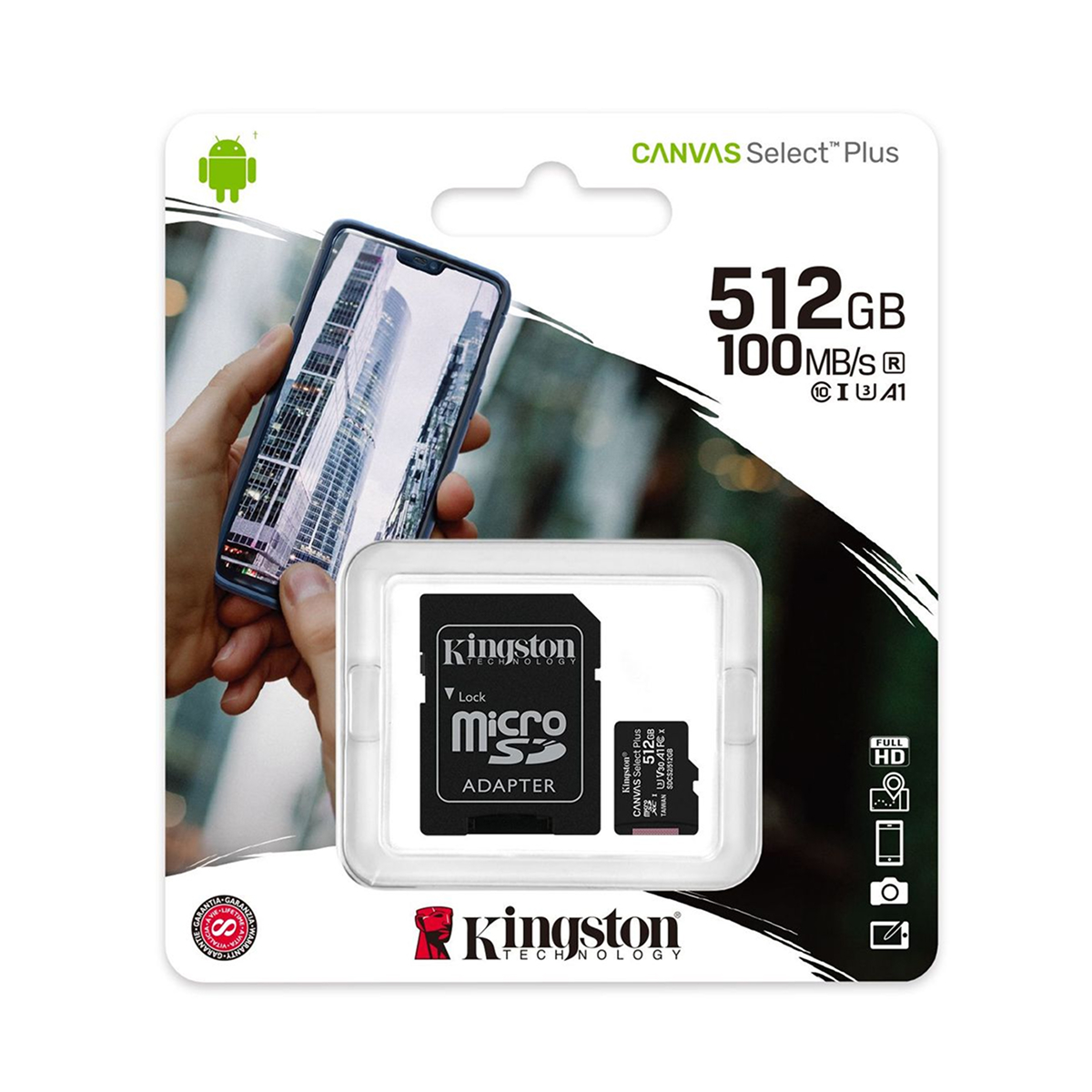 MEMORIA MICRO SD 512GB KINGSTON CANVAS SELECT PLUS
